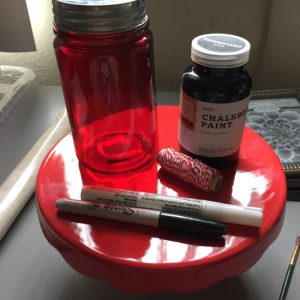DIY Valentines Day Jar supplies