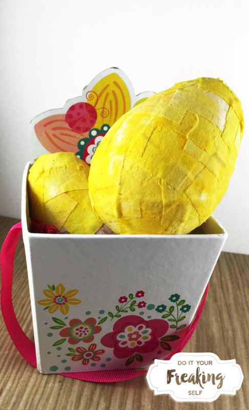 Use up your old scrap fabric to make some cute decoupage Easter Eggs. Cover water balloons in mod podge and fabric