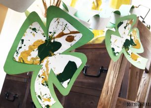 No Mess Splatter Painting - Shamrocks. Great for seasonal decorations and kids of all ages.