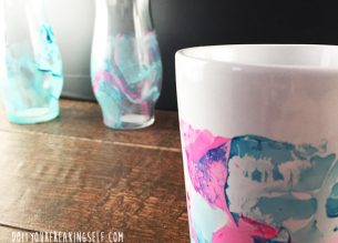 Use your old nail polish and make a Watercolor Coffee Mug!