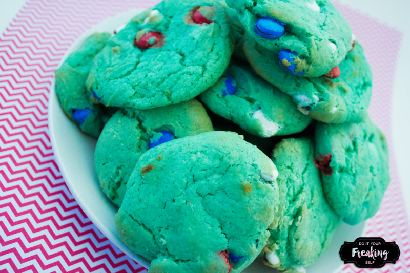 Make Red White and Blue cookies for Memorial Day or 4th of July! Simple recipe to make for your patriotic parties and get togethers.