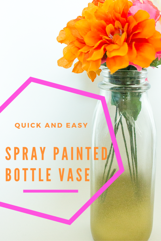 Gold Spray Painted glass bottle vases are easy to create and will create a class pop of glam to decorate any space in your home.