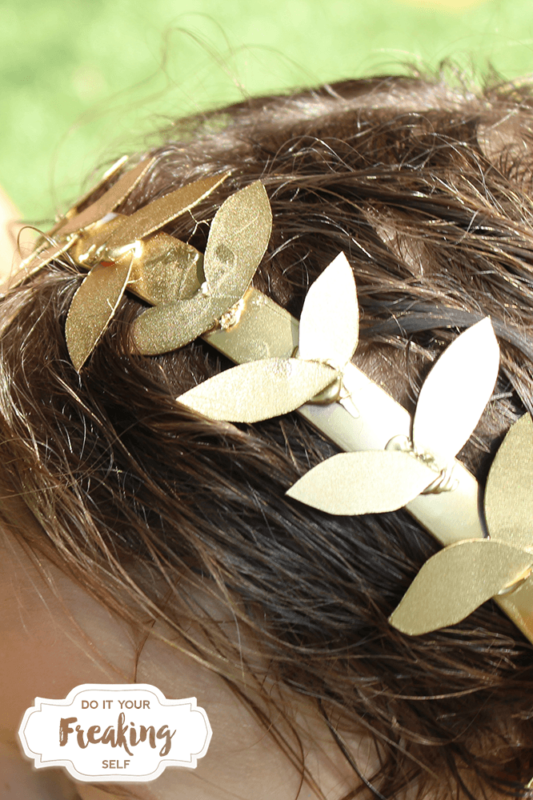 Unleash your inner goddess with a fun and simple greek headband.