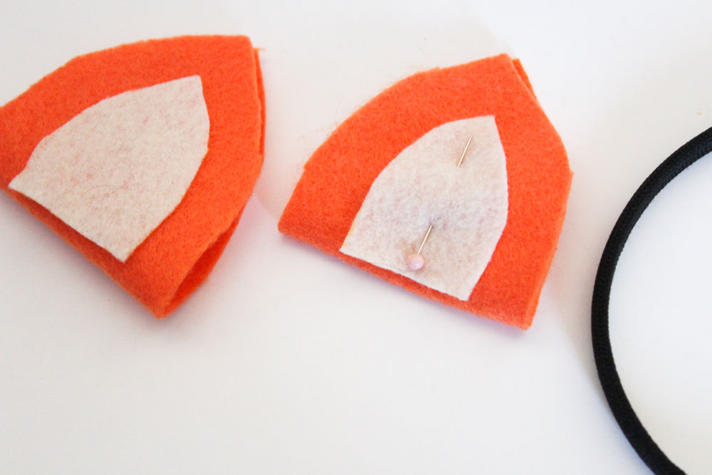 лиса из фетра. ободок "лисичка". ободок с ушками лисы. уши лисы на ободке. лисьи ушки на ободке.