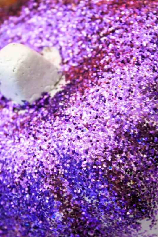 Transform foam pumpkins from the dollar tree into chic DIY Glitter Pumpkins for you halloween and fall decor! 