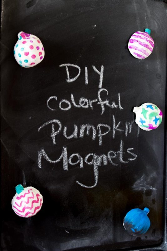 Make some fun and colorful pumpkin plaster magnets! Easy to create and great for kids and adults of all ages! DIY | Fall Decor | Kids Craft | Painting | Colorful Pumpkins | Do It Your Freaking Self