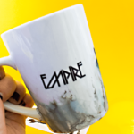 Use temporary tattoos and alcohol inks to creat a one of a kind DIY Star Wars Mug. A fun and easy DIY for the coffee or tea loving Star Wars fan!