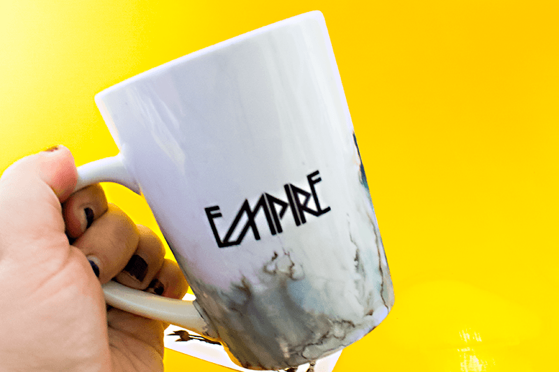 Use temporary tattoos and alcohol inks to creat a one of a kind DIY Star Wars Mug. A fun and easy DIY for the coffee or tea loving Star Wars fan!