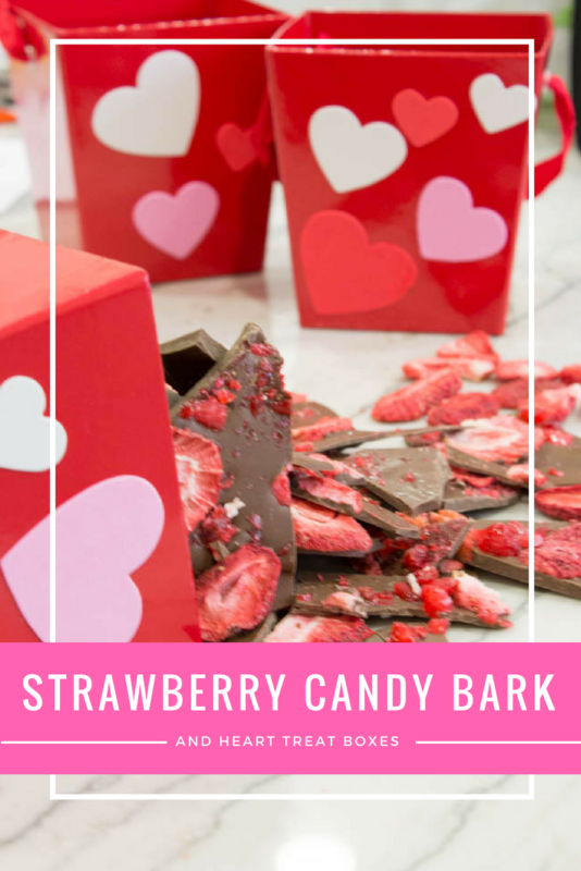 Treat Yo' Self and your Galentines to some delicious strawberry candy bark! Just in time for a delicious treat for valentines day! 