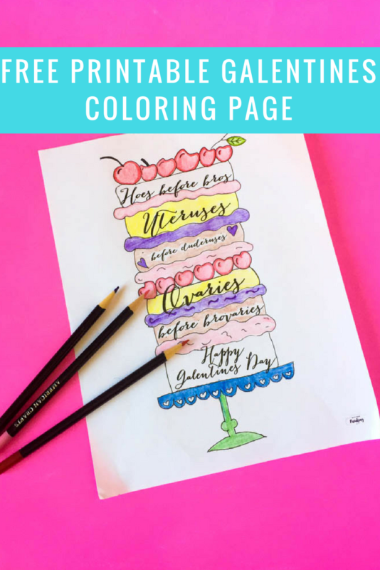 Free printable Galentines coloring page and DIY layered crayons for your Galentines Day event. Parks and rec | Leslie Knope | Galentines Day Party | Activities | Printable | shape Crayons