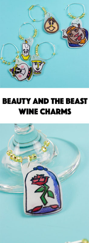 Celebrate Disney's Beauty and the Beast and add a little charm to your glass with these Disneymoji DIY Disney Wine Charms! 
