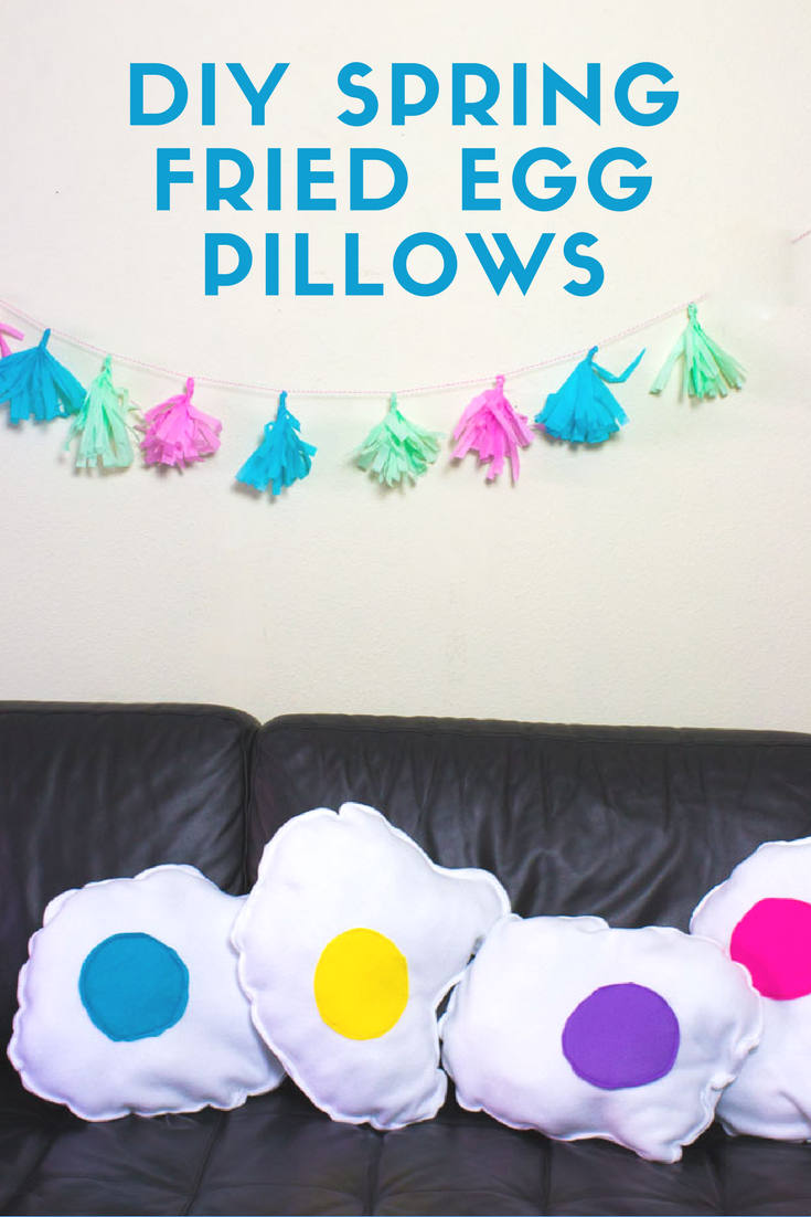 Do It Your Freaking Self DIY Rainbow Fried Egg Pillows Do It Your