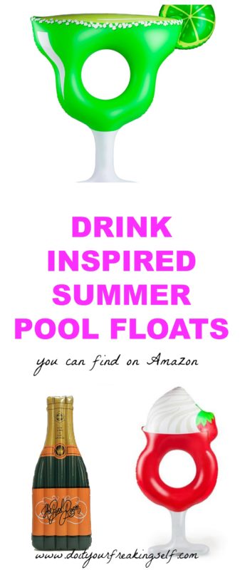 Lay on a drink inspired pool float with a drink in your hand! Here's the hottest summer pool floats from Amazon! - Margarita | Champagne | Daiquiri pool float - Do It Your Freaking Self