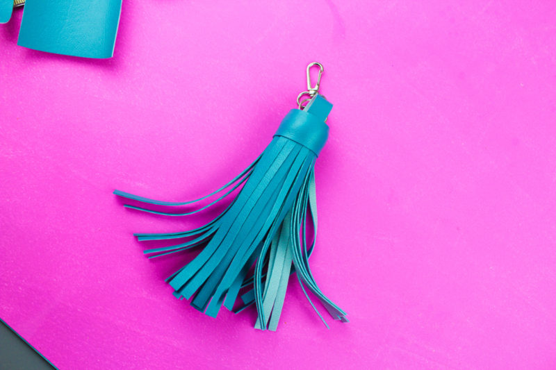 Charge your phone in style with a Leather Tassel Power Bank Keychain. Never be without your portable phone charger with this diy!