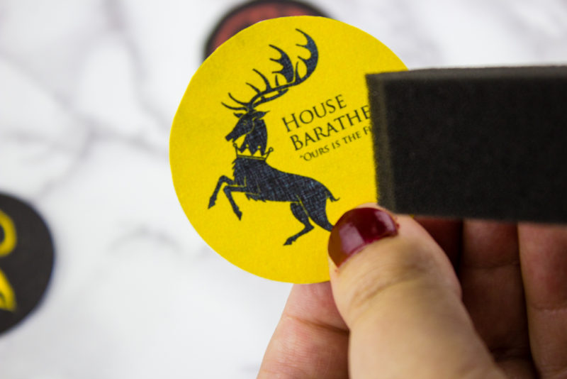 Show your Game of Thrones pride with some easy custom DIY Game of Thrones House Sigil Glasses. Represent your favorite houses and drink up!
