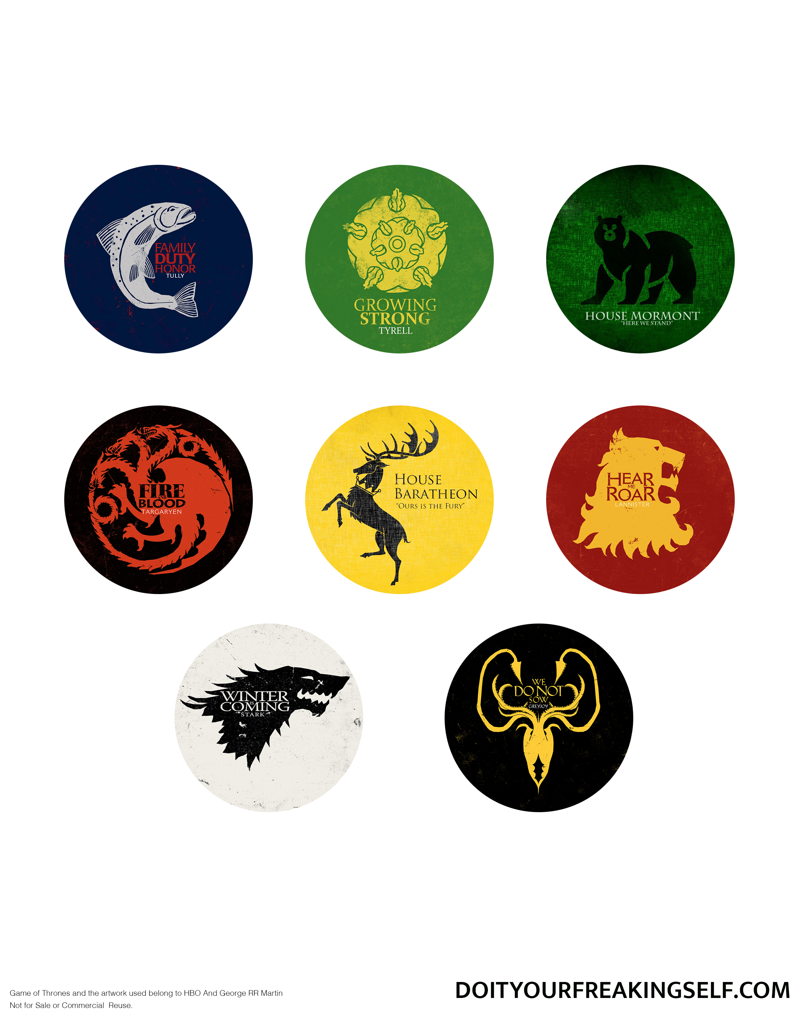 thumbnail image 2 of Game Of Thrones Inspired House Sigils – Slate Coasters – Pack Of 4 – Engraved 2 of 4