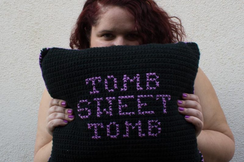 Crochet Haunted Mansion Pillow - Do It Your Freaking Self