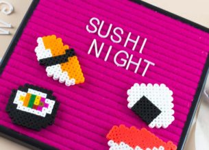 Add some fun Perler Bead Sushi Magnets to your fridge or command center with these patterns and simple tutorial. What are you waiting for?