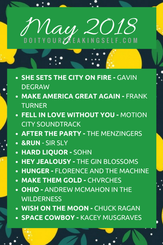 New May playlist with new songs for your graduation parties, spotify playlists and more! Find your May Music Playlist at Doityourfreakingself.com! 