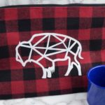 red plaid - buffalo check bag - geometric buffalo