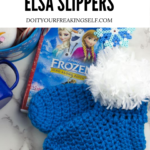 Keep your princess feet cozy this winter with some comfy crochet Elsa inspired Frozen Adventure Slippers!