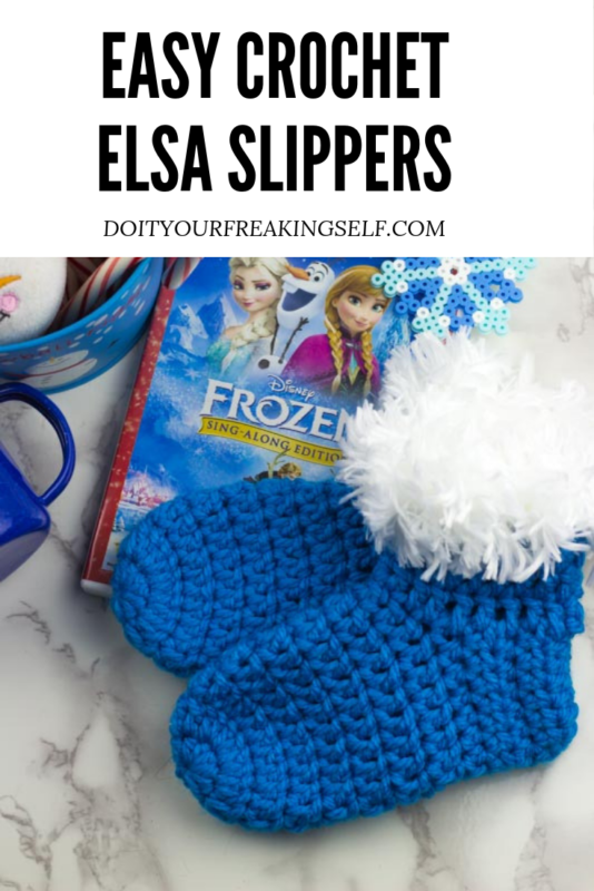 Keep your princess feet cozy this winter with some comfy crochet Elsa inspired Frozen Adventure Slippers!