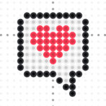 heart-speech bubble perler bead pattern