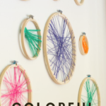 embroidery hoop headboard - diy colorful boho headboard - bohemian
