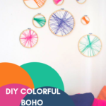 embroidery hoop headboard - diy colorful boho headboard - bohemian