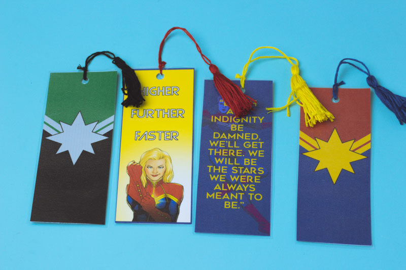 captain marvel bookmarks - printable