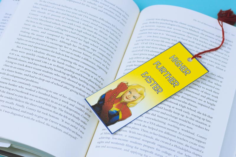 Do It Your Freaking Self - Printable Captain Marvel Bookmarks - Do It ...