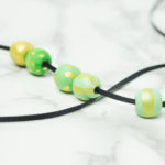 painted wooden beads - ombre necklace